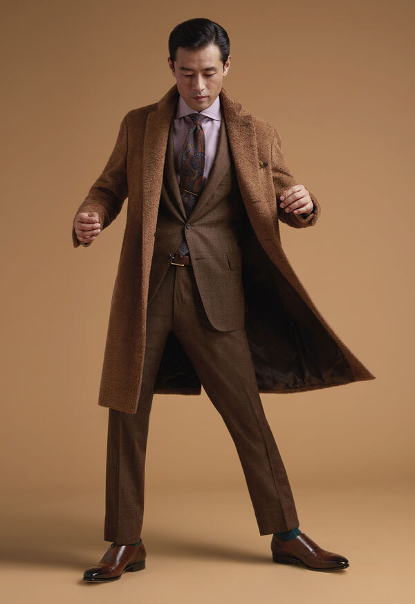Paul Stuart Shop Alpaca Coat & Brown Suit, image 1